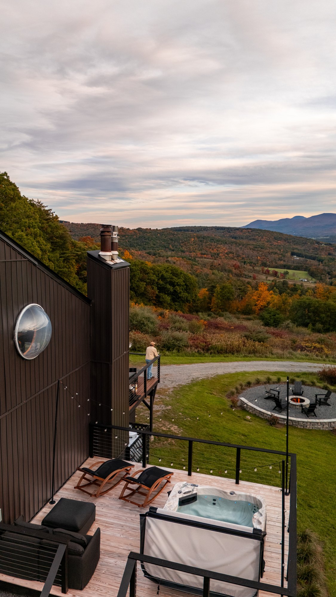 Catskill mountain views and autumn woods beside Hollow Sky